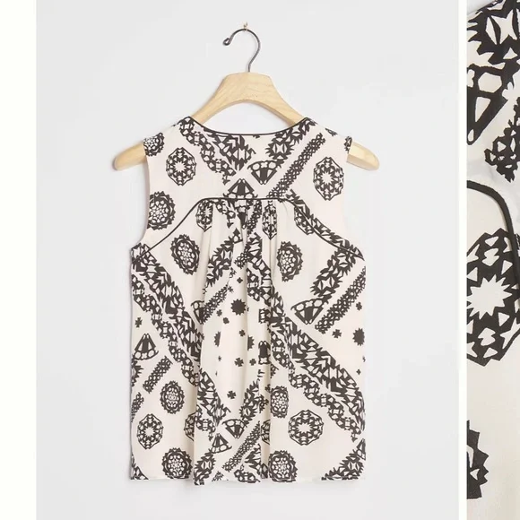 Anthropologie Giuliana Silk Blouse Size 12 - Picture 3 of 9